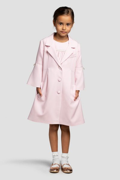 różowy lekki płaszcz dla dziewczynki