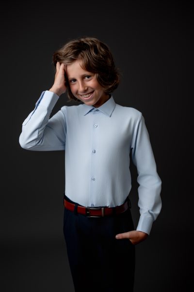 Błękitna koszula smart-casual