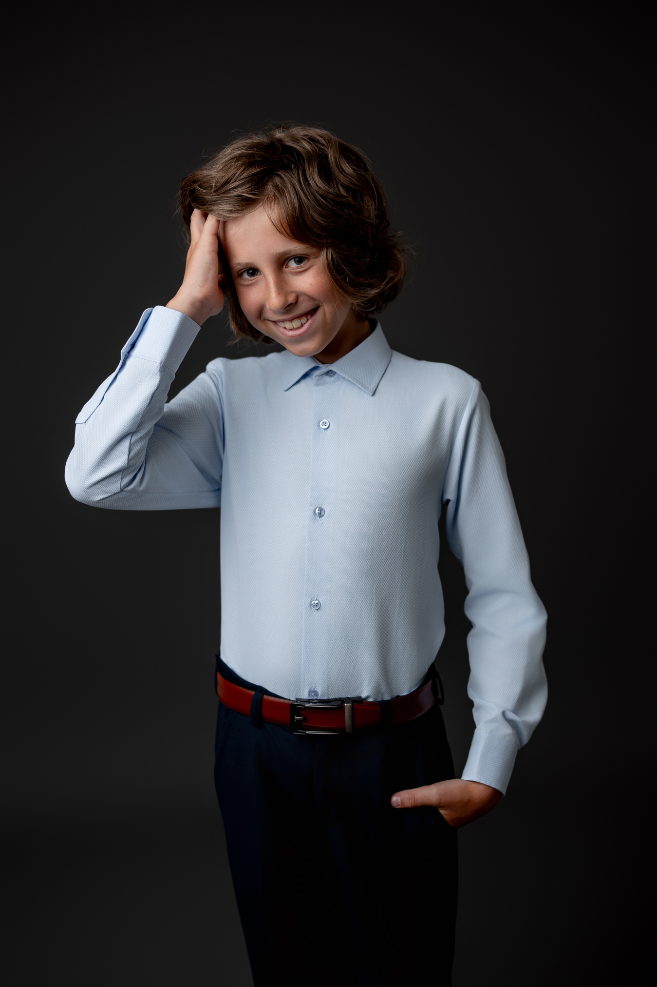 Błękitna koszula smart-casual