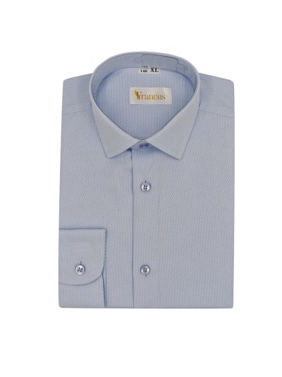 Błękitna koszula smart-casual XL