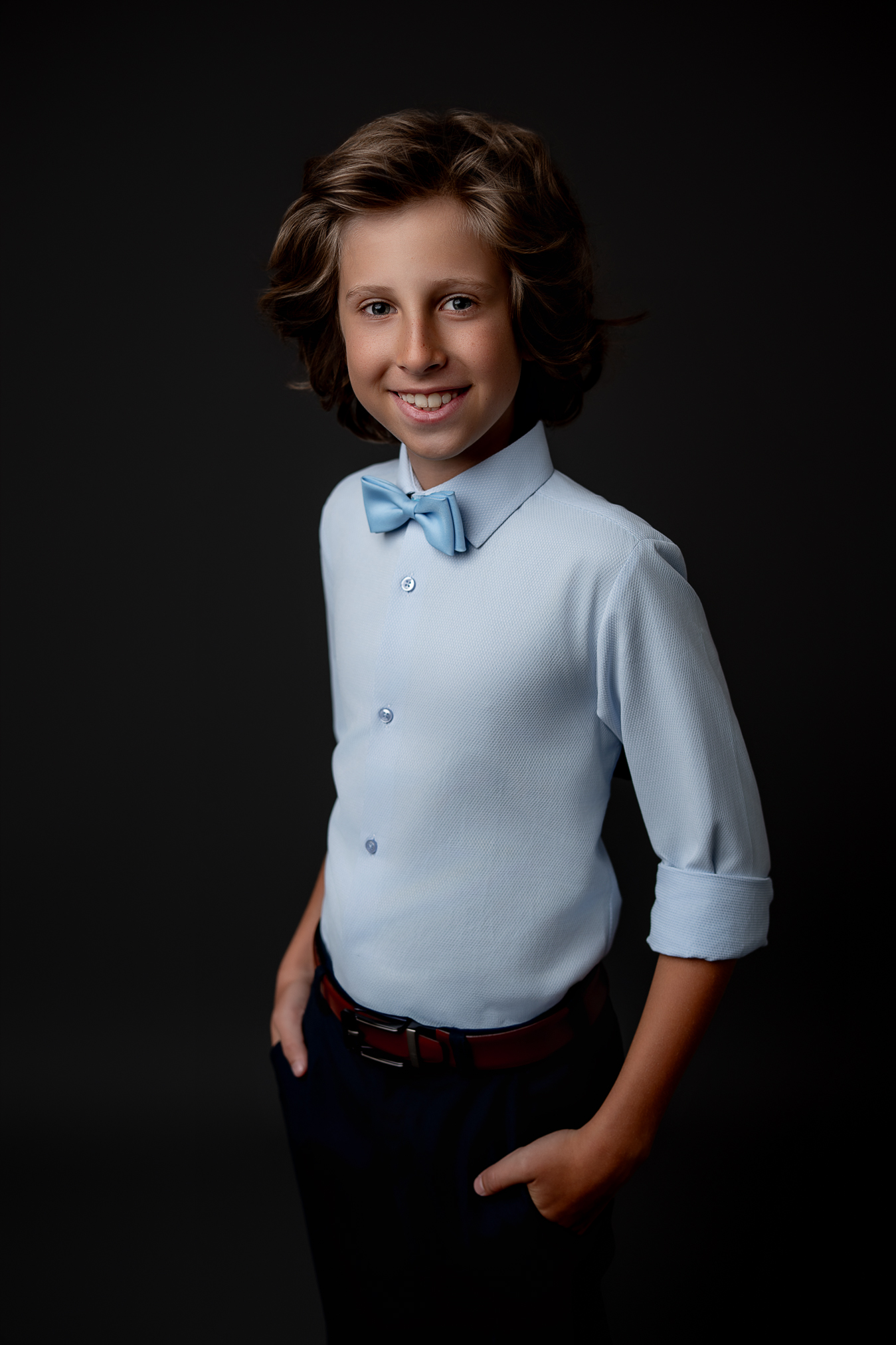 Błękitna koszula smart-casual